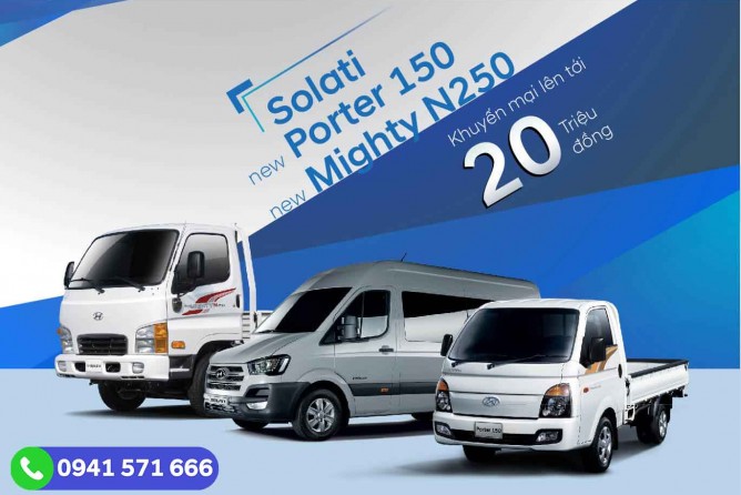 Hyundai Vinh khuyễn mãi 20 triệu đồng cho Hyundai Solati, H150