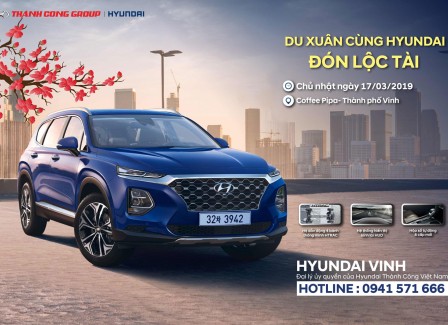 Chương trình lái thử “Du xuân Hyundai, đón lộc tài” tại Vinh Nghệ An