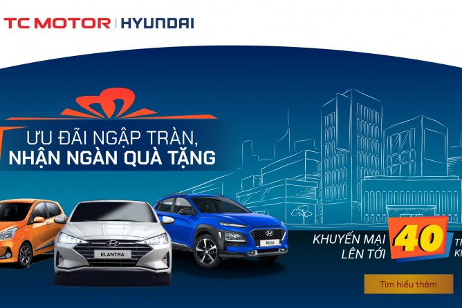 Hyundai Vinh khuyến mại đặc biệt đến 40 triệu đồng nhiều mẫu xe Hyundai
