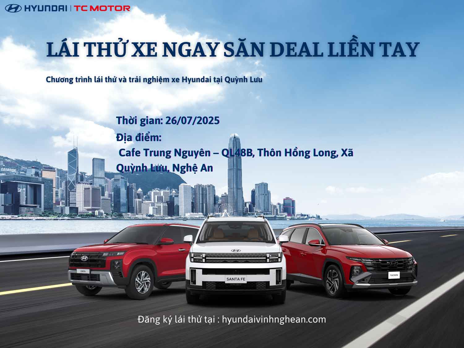 Sự Kiện Lái Thử Xe Hyundai Tháng 7 Tại Nghệ An – Ưu Đãi Hấp Dẫn, Quà Tặng Ngập Tràn!